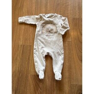 ZARA porcupine baby open back sleeper with feet gender neutral